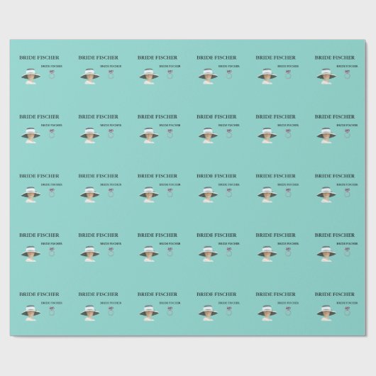 BRIDE Bride To Be Shower Party Personalized Cadeaupapier (Vlak)