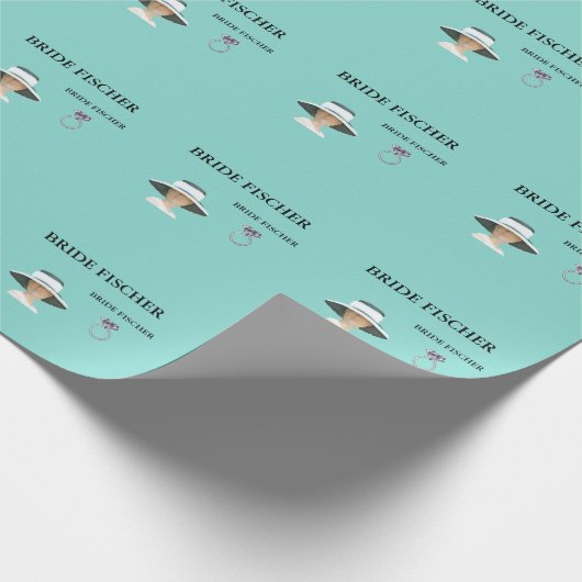 BRIDE Bride To Be Shower Party Personalized Cadeaupapier (Hoek)