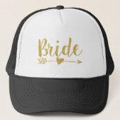 Bride|Bride Tribe|Golden Glitter Print Trucker Pet (Voorkant)