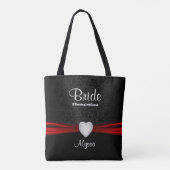 Bride - Bride van het Zwarte en Rode Team Tote Bag (Achterkant)