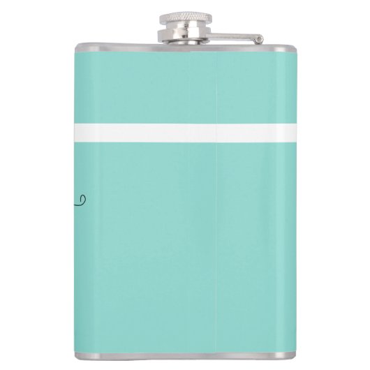 BRIDE & Bridesmaid Blauwgroen Bridal Party Maid of Heupfles (Achterkant)