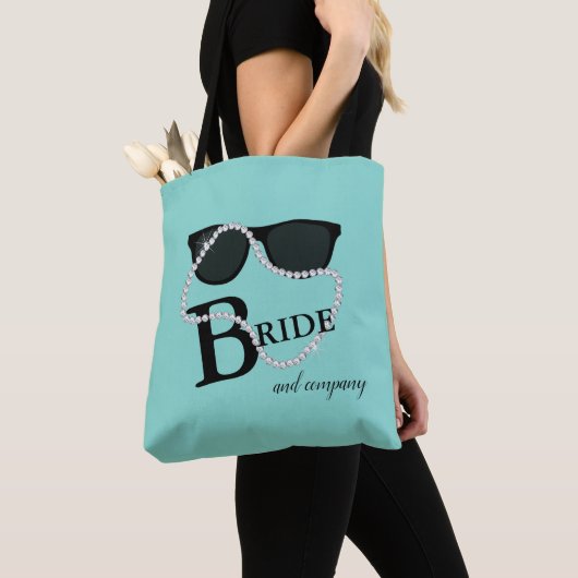 Bride & Bridesmaid Diamond Tiara Party Shower Tote Bag (Dichtbij)