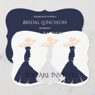 BRIDE & Bridesmaid Navy Blue Vrijgezellenfeest Par Kaart