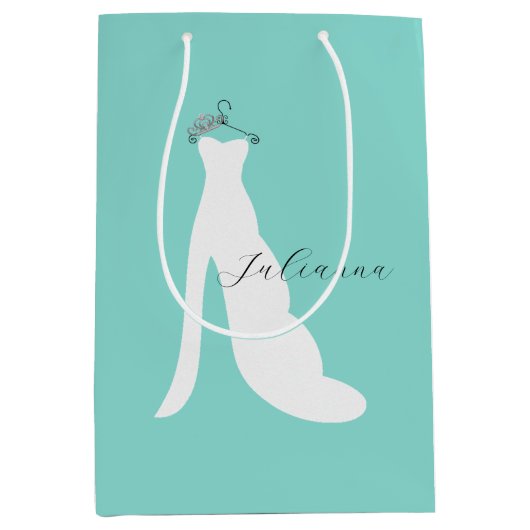 Bride & Bridesmaids hier komt de Bride Partij Medium Cadeauzakje (Voorkant)