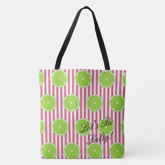 BRIDE & Bridesmaids Limes & Nantucket Red Fiesta Tote Bag (Voorkant)