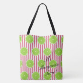 BRIDE & Bridesmaids Limes & Nantucket Red Fiesta Tote Bag (Achterkant)