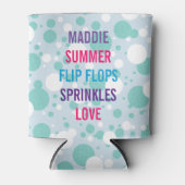 Bride & Bridesmaids Summer Lovin Polka Dot Party Blikjeskoeler (Voorkant)