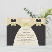 Bride & Bridesmaids Vrijgezellenfeest Invite (goud Kaart (Staand voorkant)