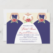 Bride & Bridesmaids Vrijgezellenfeest Invite (mari Kaart (Voorkant)