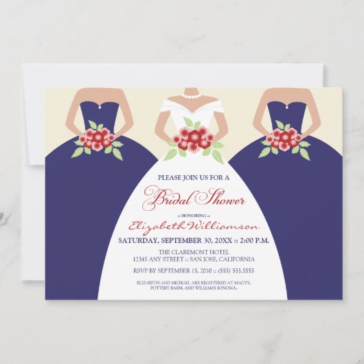 Bride & Bridesmaids Vrijgezellenfeest Invite (mari Kaart (Voorkant)