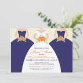 Bride & Bridesmaids Vrijgezellenfeest Invite (mari Kaart (Staand voorkant)