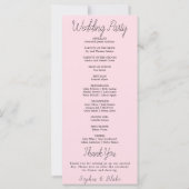 Bride & Bruidegom Minimalistisch Roze Huwelijkspro (Achterkant)