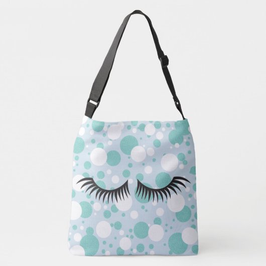 Bride & bruidsmeisjes Polka-Dot Vrijgezellenfeest  Crossbody Tas (Achterkant)