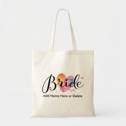 Bride Budget Tas Waterverf Hart Bag (Voorkant)