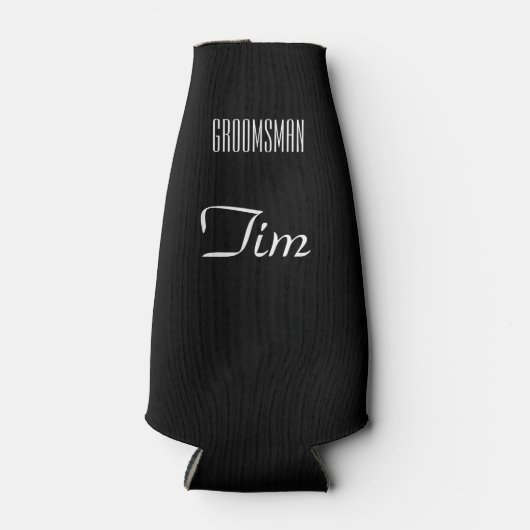 BRIDE Burgundy Wedding Party be My Groomsmen Flesjeskoeler (Voorkant)