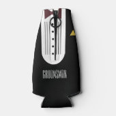 BRIDE Burgundy Wedding Party be My Groomsmen Flesjeskoeler (Achterkant)