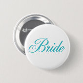 Bride Button in Aqua Blue (Voorkant /achterkant)
