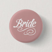 Bride Button - om het even welke achtergrondkleur (Voorkant)
