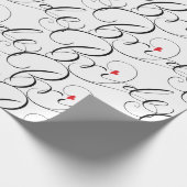 Bride Calligrafie Fancy Manuscript dat Hart Cadeaupapier (Hoek)