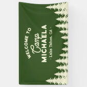 Bride Camp Bachelorette Retro Welkom Spandoek (Verticaal)