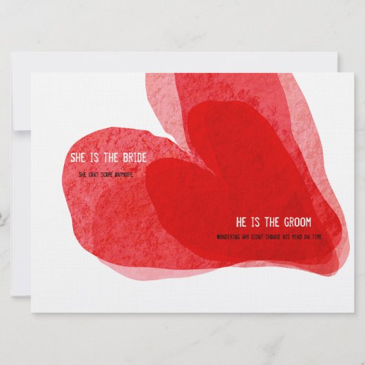 Bride cant scape meer grappige trouwuitnodiging kaart (Achterkant)