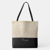Bride Canvas tas Beige en Petite Golden Stars (Voorkant)