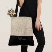 Bride Canvas tas Beige en Petite Golden Stars (Dichtbij)