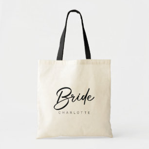 Bride Canvas tas   Modern script