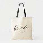 Bride Canvas tas | Modern script<br><div class="desc">Deze eenvoudige canvas tas is zo'n leuk cadeau voor je favoriete bruid! Het minimale maar elegante ontwerp is perfect voor de moderne bruid. Het voorzien van een handgeschreven handtekeningsmanuscript met een eenvoudige sans-serif doopvont. Pas elke tas aan met de naam van de bruid door op "Details" naast "Personaliseer deze sjabloon"...</div>