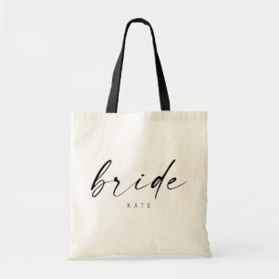 Bride Canvas tas Modern script