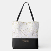 Bride Canvas tas White en Petite Golden Stars (Achterkant)