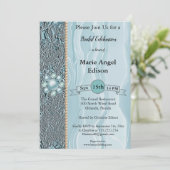 Bride Celebration Blauwgroen Blue Folie & Silk & P Kaart (Staand voorkant)