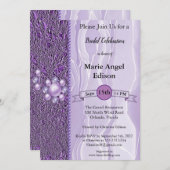 Bride Celebration Paarse Folie & Silk met parels I Kaart (Voorkant / Achterkant)