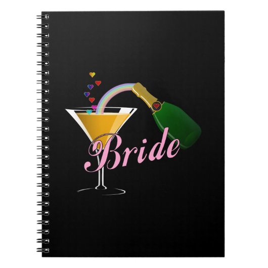Bride Champagne Toast Bride Notitieboek (Voorkant)
