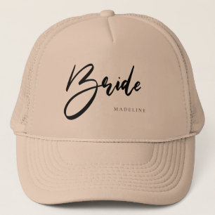 Bride Chic Black Typografie Persoonlijk Trucker Pet