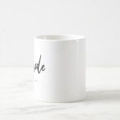 Bride Chic Black Typography Koffiemok (Center)