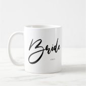 Bride Chic Black Typography Koffiemok (Links)