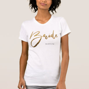 Bride Chic Gold Glitter - persoonlijk T-shirt