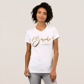 Bride Chic Gold Glitter - persoonlijk T-shirt (Voorkant volledig)