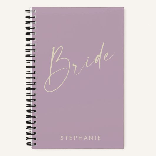 Bride Chic Minimalist Lila - persoonlijk Notitieboek (Voorkant)