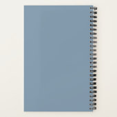 Bride Chic Minimalist Personalized Dusty Blue Notitieboek (Achterkant)
