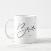 Bride Chic Silver Faux Glitter Typography Koffiemok (Links)