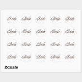 Bride Classy Browns Ronde Sticker (Vel)
