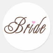 Bride Classy Browns Ronde Sticker (Voorkant)
