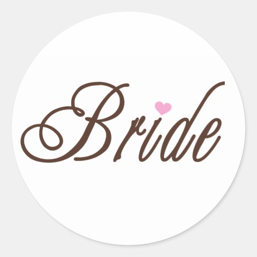 Bride Classy Browns Ronde Sticker (Voorkant)