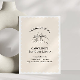 Bride Club Weekend Cocktail Bachelorette Party Kaart