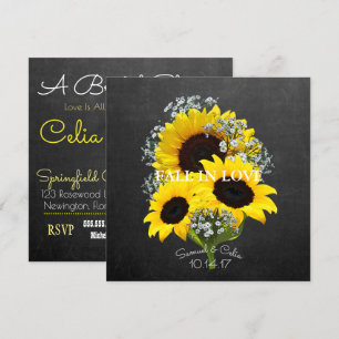 BRIDE & CO Autumn Bride Sunflower Party Kaart