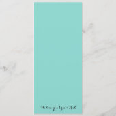 BRIDE & CO Autumn Bride Sunflower Shower Party Menu (Achterkant)