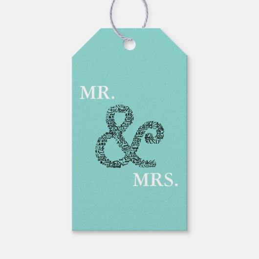 BRIDE & CO Autumn Wedding Mr & Mrs Party Cadeaulabel (Voorkant)