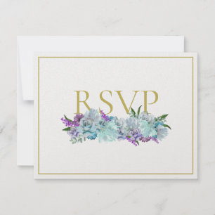 BRIDE CO Blauwgroen Blauw Boeket Tradition Wedding RSVP Kaartje